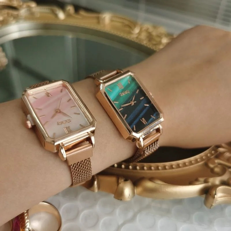 FFLACELL 2021 New Individuality Vintage Punk Elastic Stretchy Quartz Watch Rings for Women Man Hip-hop Couple Accessories
