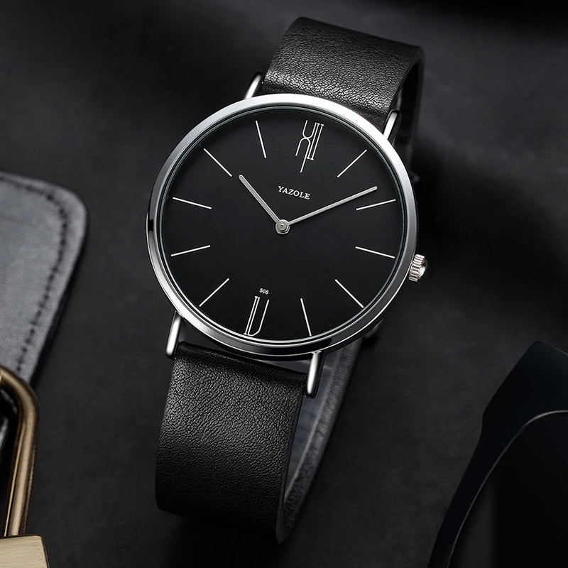 Hot Sales YAZOLE Watches Men 2024 Fashion Simple Men's Watch Wristwatch Ultra Thin Quartz Clock Waterproof Relogio Masculino