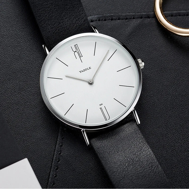 Hot Sales YAZOLE Watches Men 2024 Fashion Simple Men's Watch Wristwatch Ultra Thin Quartz Clock Waterproof Relogio Masculino