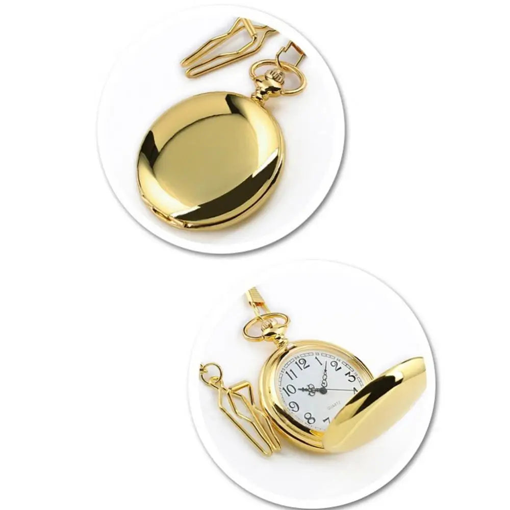 2021 New Hot Sale Retro Vintage Men Steampunk Punk Smooth Surface Pendant Chain Classic Pocket Watch