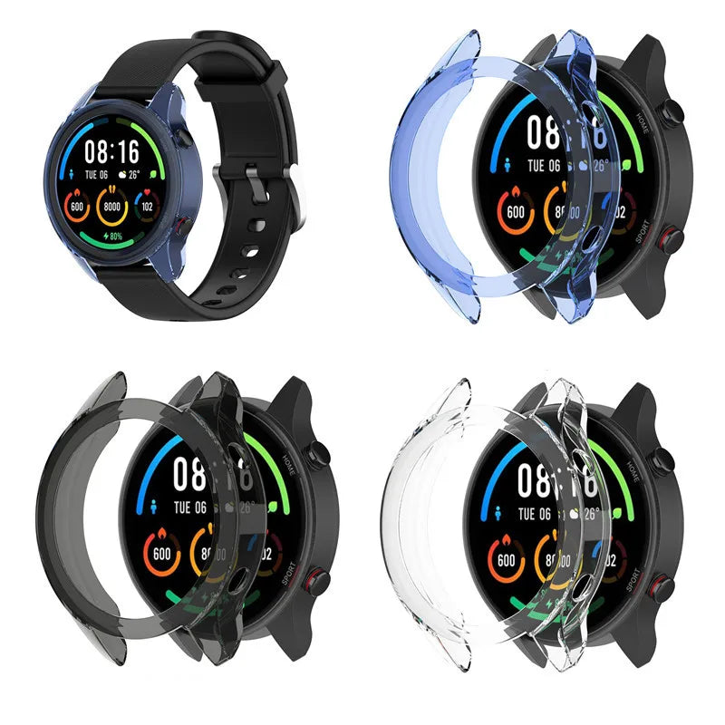 BEHAU Protective Case Cover For Xiaomi Mi Watch Color Sport Smart watch Replacement TPU Protection cases  wristband Accessories