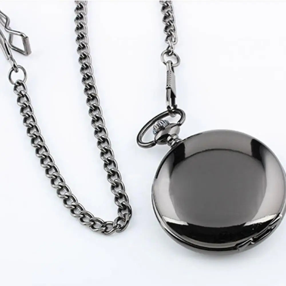 2021 New Hot Sale Retro Vintage Men Steampunk Punk Smooth Surface Pendant Chain Classic Pocket Watch