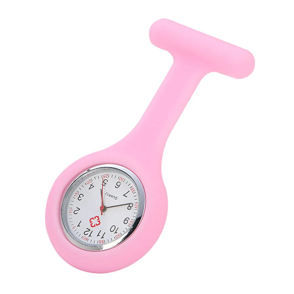 Fashion Nurse Watches Pocket Watches for Girls Colorful Silicone Nurse Watch Clip Brooch Tunic Watch Clearance Sale Dropshipping