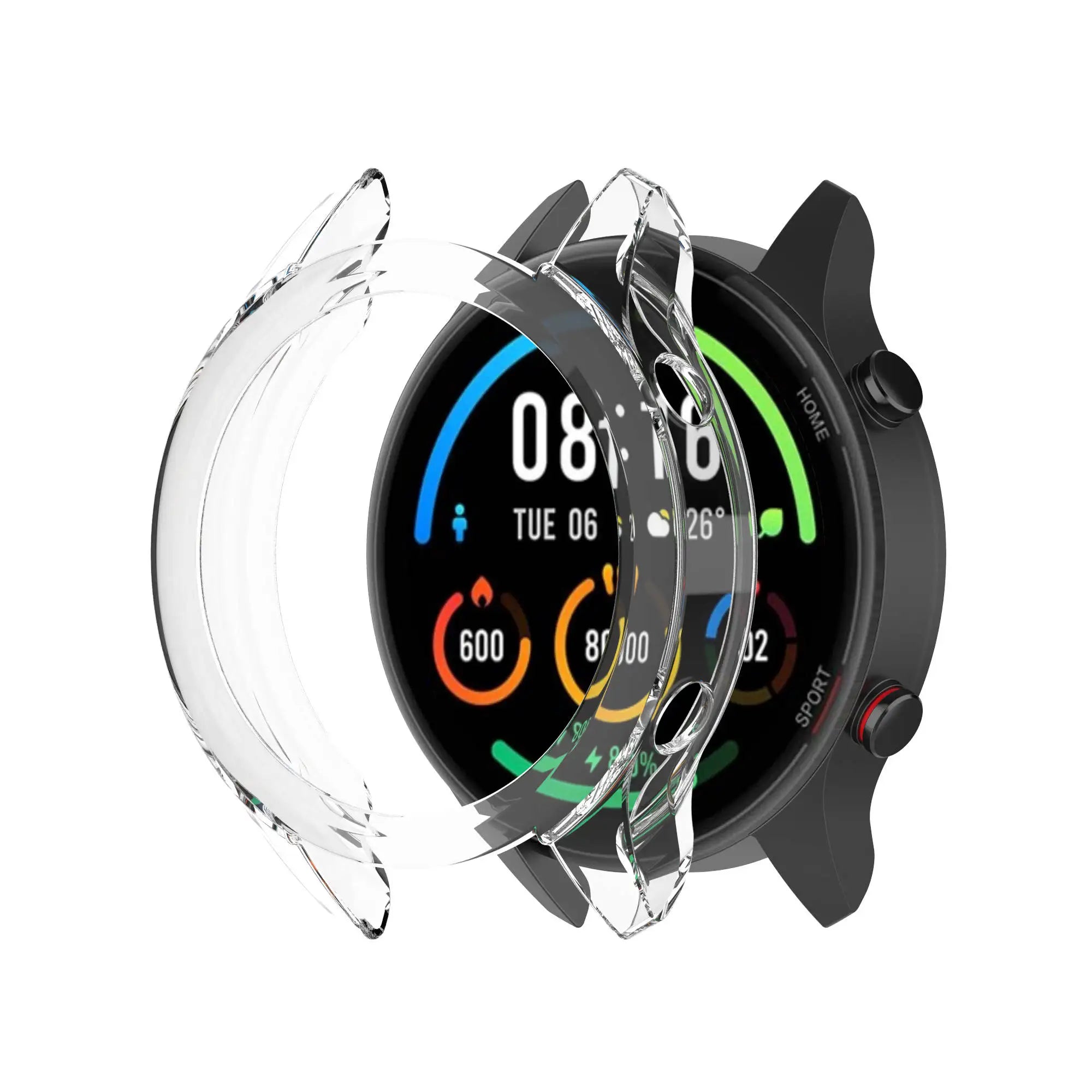 BEHAU Protective Case Cover For Xiaomi Mi Watch Color Sport Smart watch Replacement TPU Protection cases  wristband Accessories