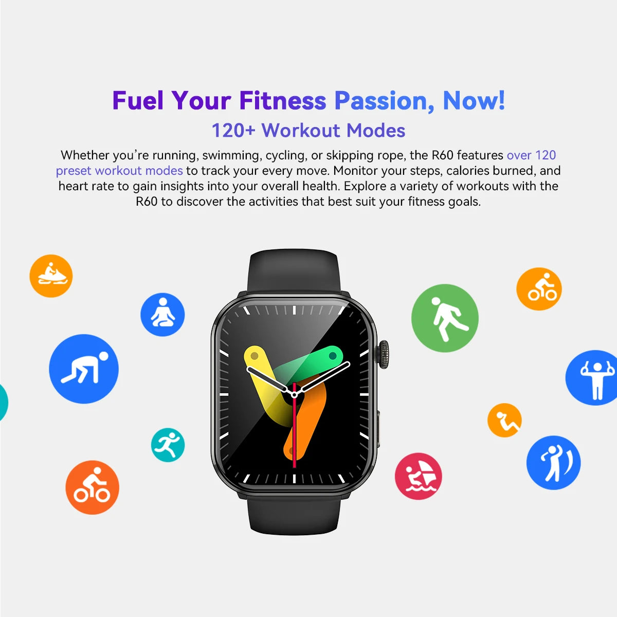 [World Premiere] Blackview Smartwatch R60 Watch 1.96'' AMOLED Display 800mAh Bluetooth Phone Calls Health and Fitness Tracking