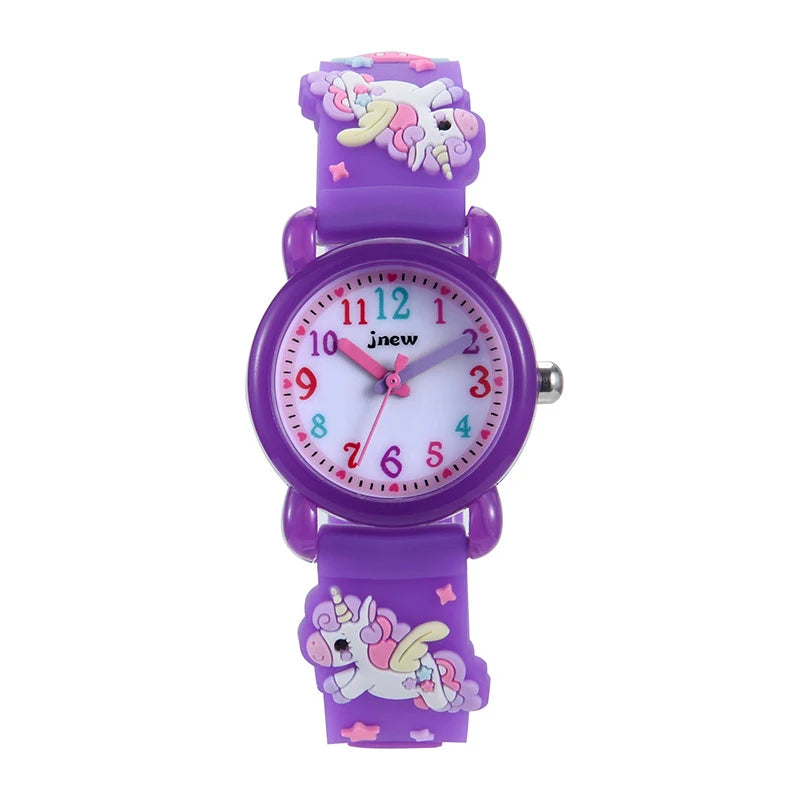 UTHAI C13 Children's Girls' Cute 3D Cartoon Watch Waterproof Quartz For Unicorn Kids Boys' Watches Non Toxic Materials Gift