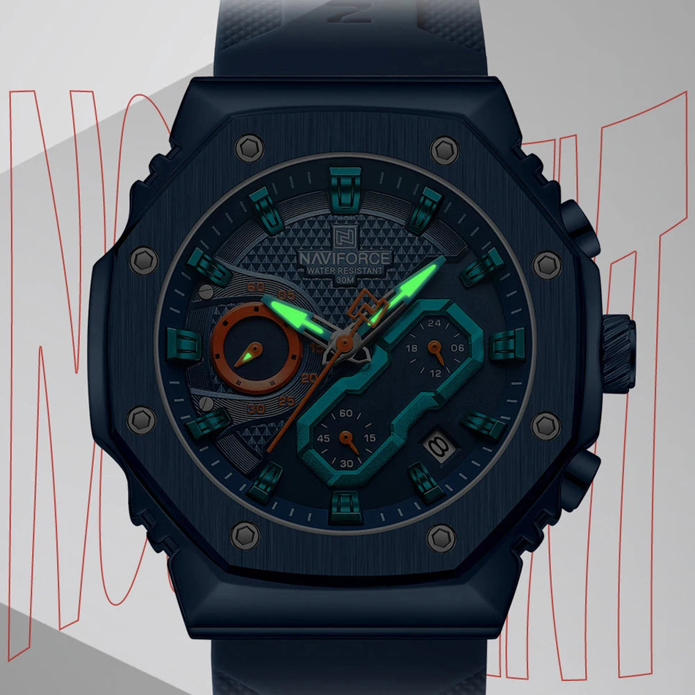 New NAVIFORCE Waterproof Quartz Men Women Watch Couple Wristwatch Top Brand Luxury Silicone Strap Luminous Hand Lover Clock