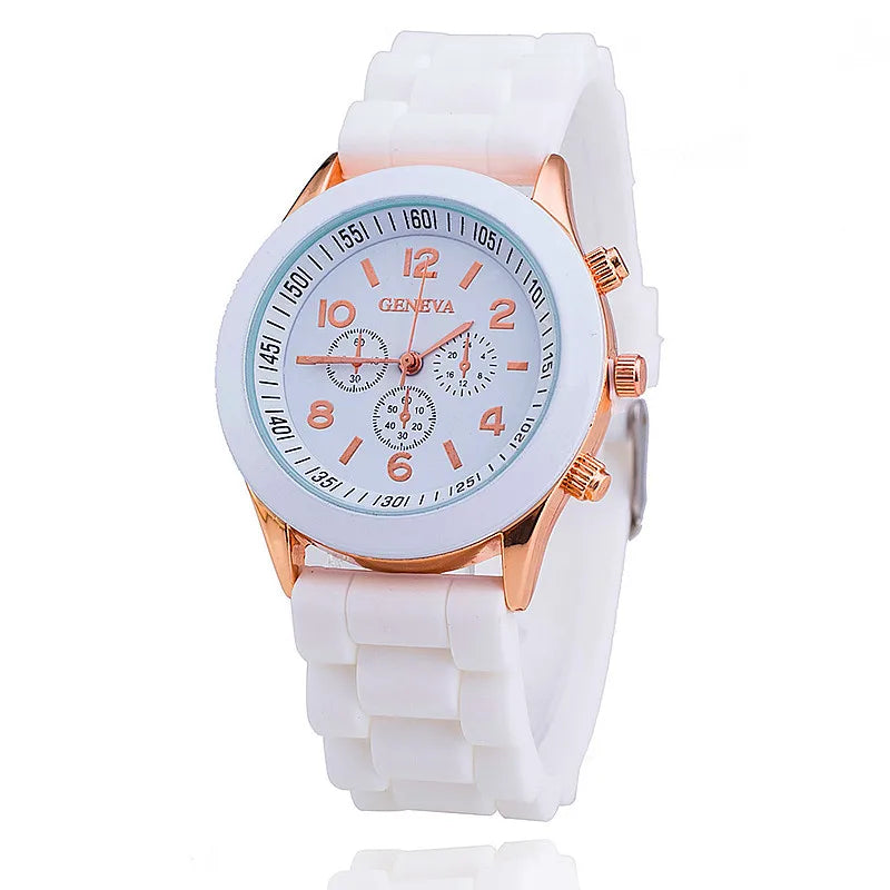 2022 Hot Sales Geneva Brand Silicone Women Watch Ladies Fashion Dress Quartz Wristwatch Female Watch montre montre femme watches