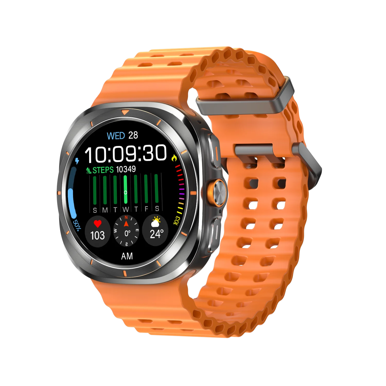 IP68 waterproof smartwatches compass 300mah battery RDFIT app dual watch bands alloy smart watch Z7 ultra kids