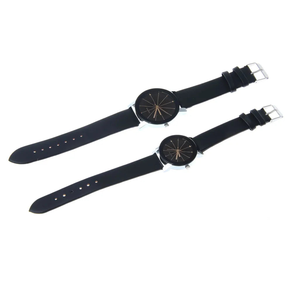 Durable Couple Lover Watches Quartz Dial Clock PU Leather Wristwatch Reloj Watch Women Men Fashion Luxury Gift Relogio Feminino