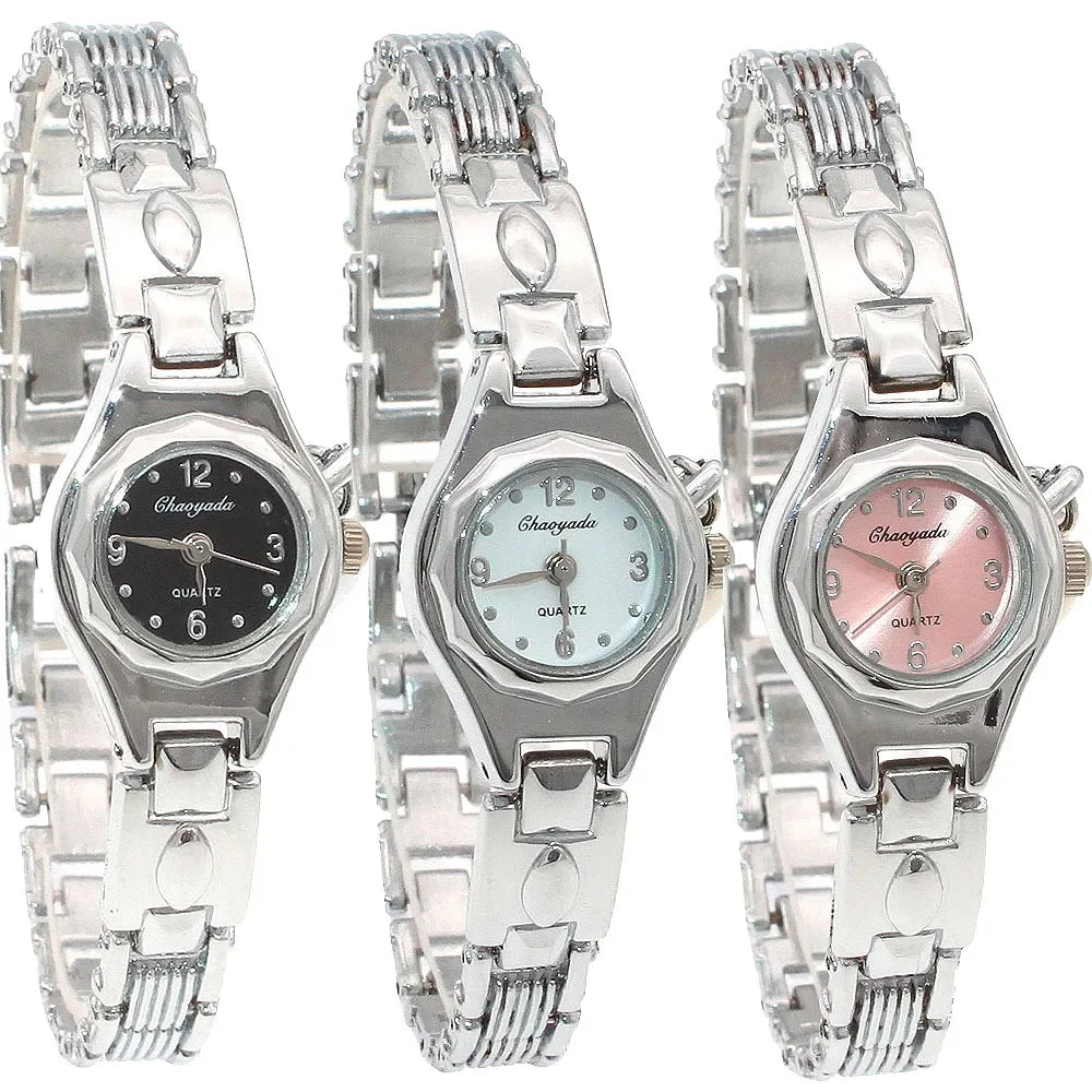 10pcs/Lot , Wholesale Price Mixed Bulk Cute Lovely Silver Bracelet Lady Women Watches Quartz Wristwatch Gifts Hot Sale JB2T