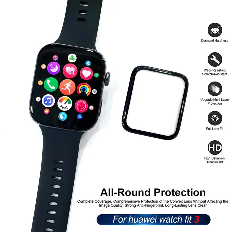 Full Curved Screen Protector For Huawei Watch FIT 3 Accessories 9D Screen Protector For Huawei Watch FIT 3 No Glass