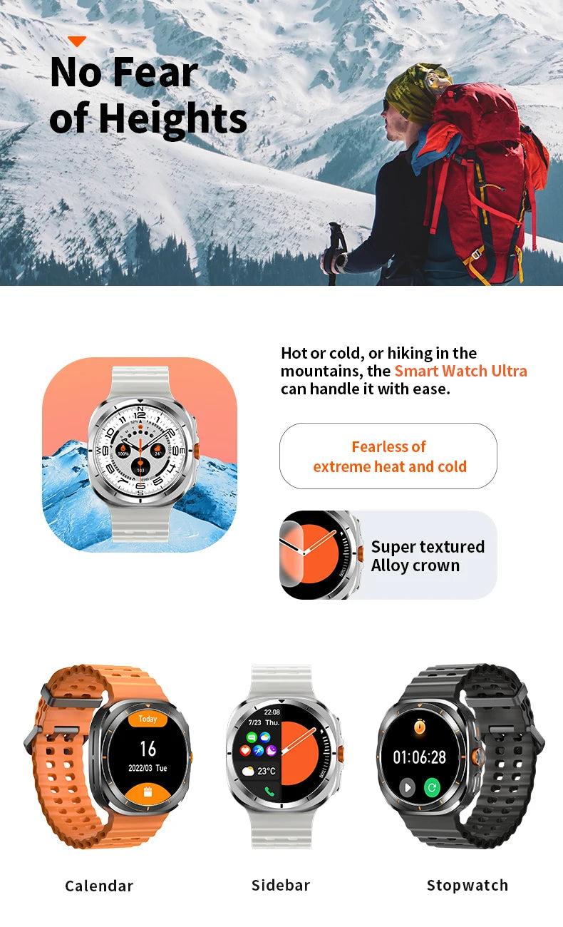 smart watch 2024 W7 Compass Waterproof Wireless Charging reloj hombre cmf watch pro 2 워치7울트라 watch 7 ultra reloj inteligente