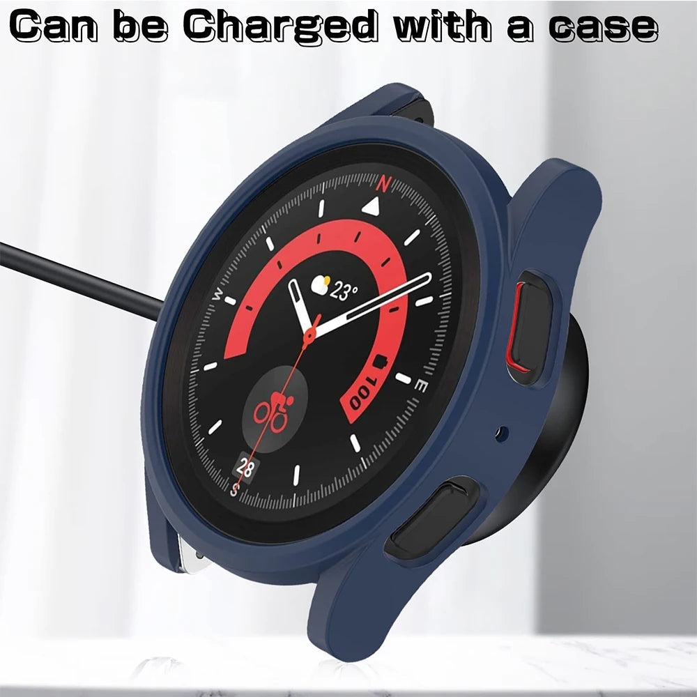 Case for Samsung Galaxy Watch 5 Pro 45mm Galaxy Watch 5 40mm 44mm Screen Protector PC Bumper All-Around Watch 5/5 Pro Accessorie