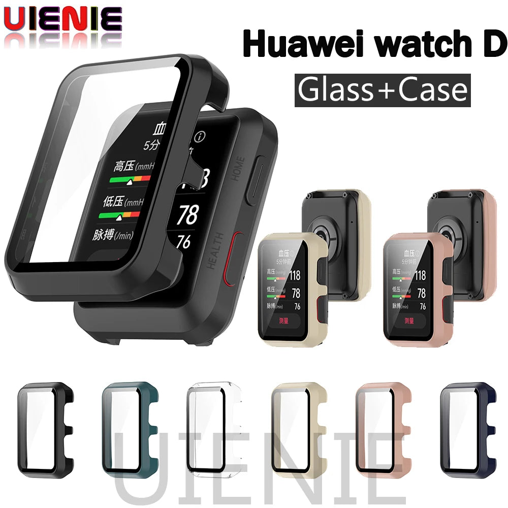 2022 Glass+Case For Huawei Watch D Smart Watch Accessories Full Coverage Bumper Tempered Screen Protector For Huawei Watch D