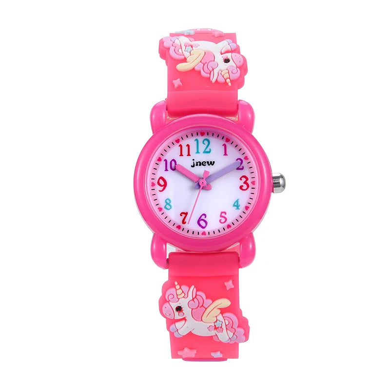 UTHAI C13 Children's Girls' Cute 3D Cartoon Watch Waterproof Quartz For Unicorn Kids Boys' Watches Non Toxic Materials Gift