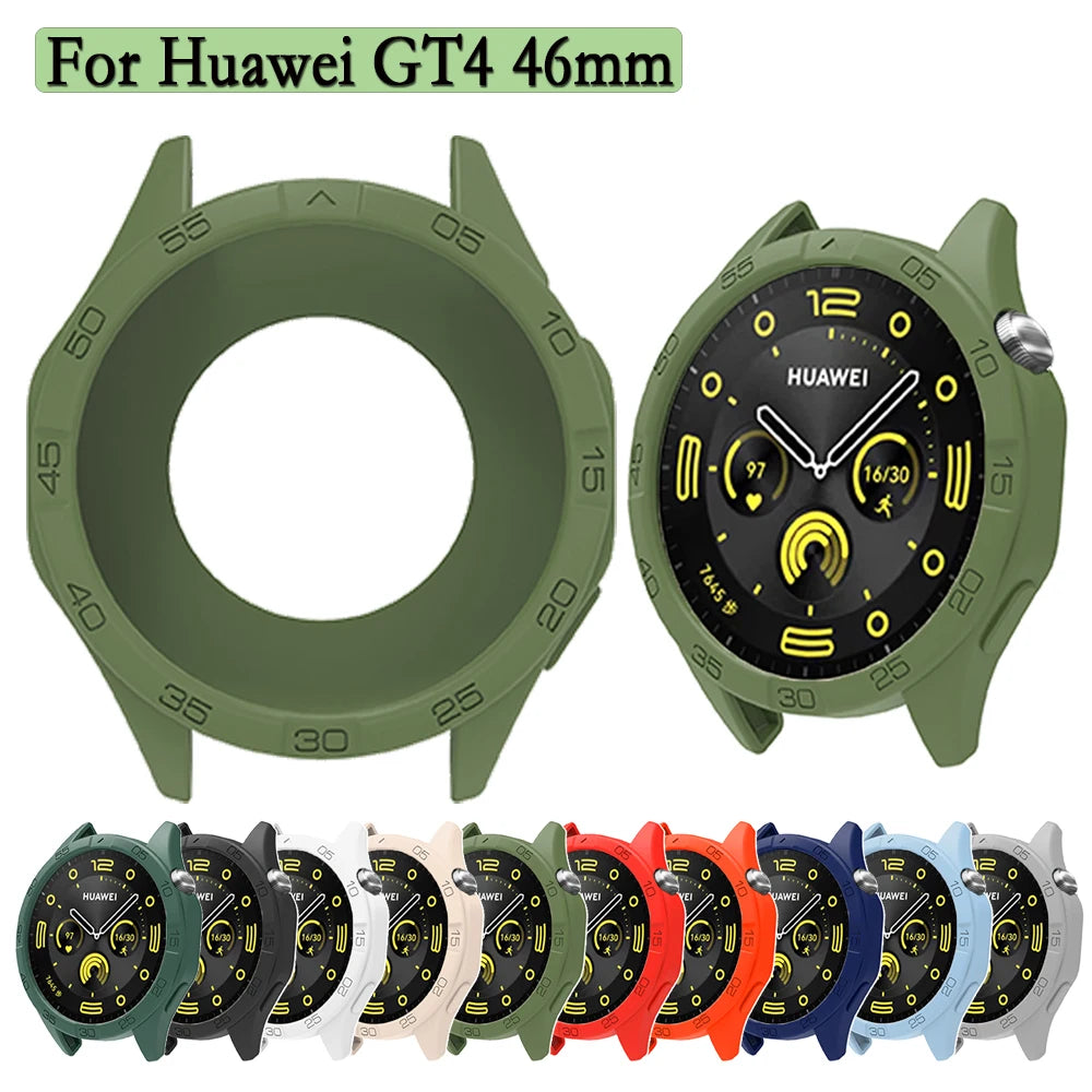 Soft Silicone Case For Huawei Watch GT 4 46mm Hollow Watch Shell Flexible and Durable Watch Protection Accessories