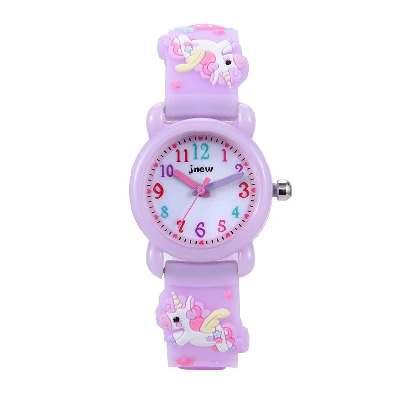 UTHAI C13 Children's Girls' Cute 3D Cartoon Watch Waterproof Quartz For Unicorn Kids Boys' Watches Non Toxic Materials Gift