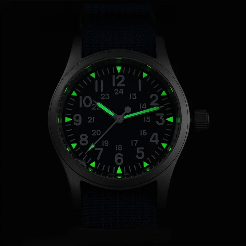 Militado ML05 Vintage Quartz Watch AR Sapphire Crystal Luminous VH31 Movement Watches 38mm Stainless Steel Men Wristwatch