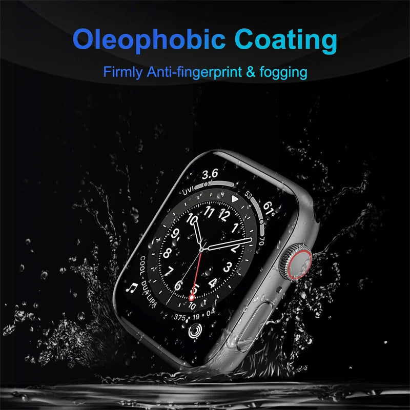 Soft Glass For Apple Watch Screen Protector 44mm 45mm 41mm 38mm 42mm 9D HD Full Film iWatch series 6 5 3 8 7 se 40mm Accessories