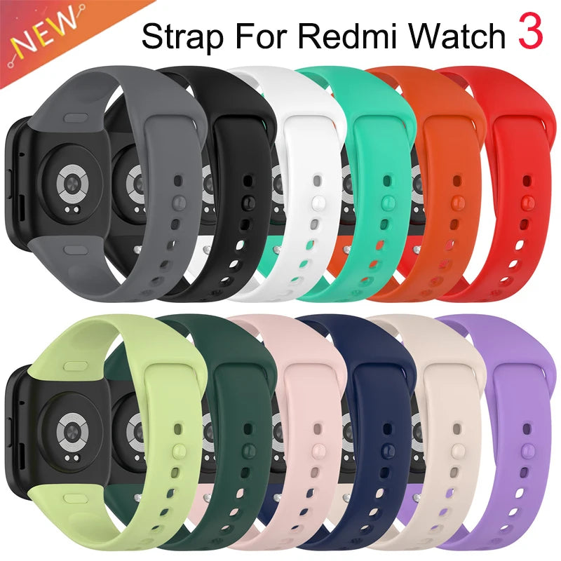 Silicone Strap For Xiaomi Redmi Watch 3 Watchband For Redmi Watch 3 Strap Correa Replacement Bracelet Accessories